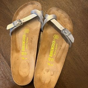 Birkenstock Piazza Silver, Narrow, size 40,